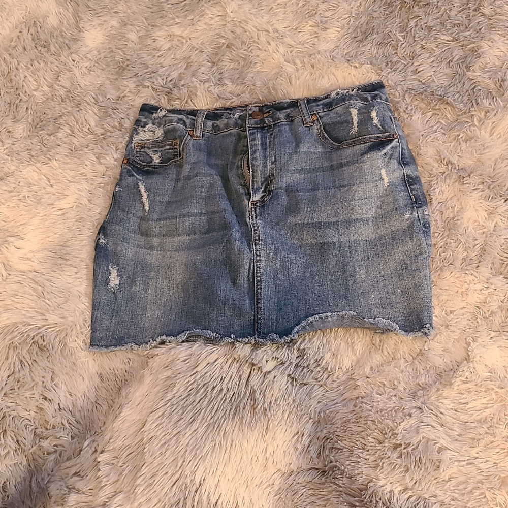 Denim Blue Jean Skirt Ci Sono size Large - Picture 4 of 12